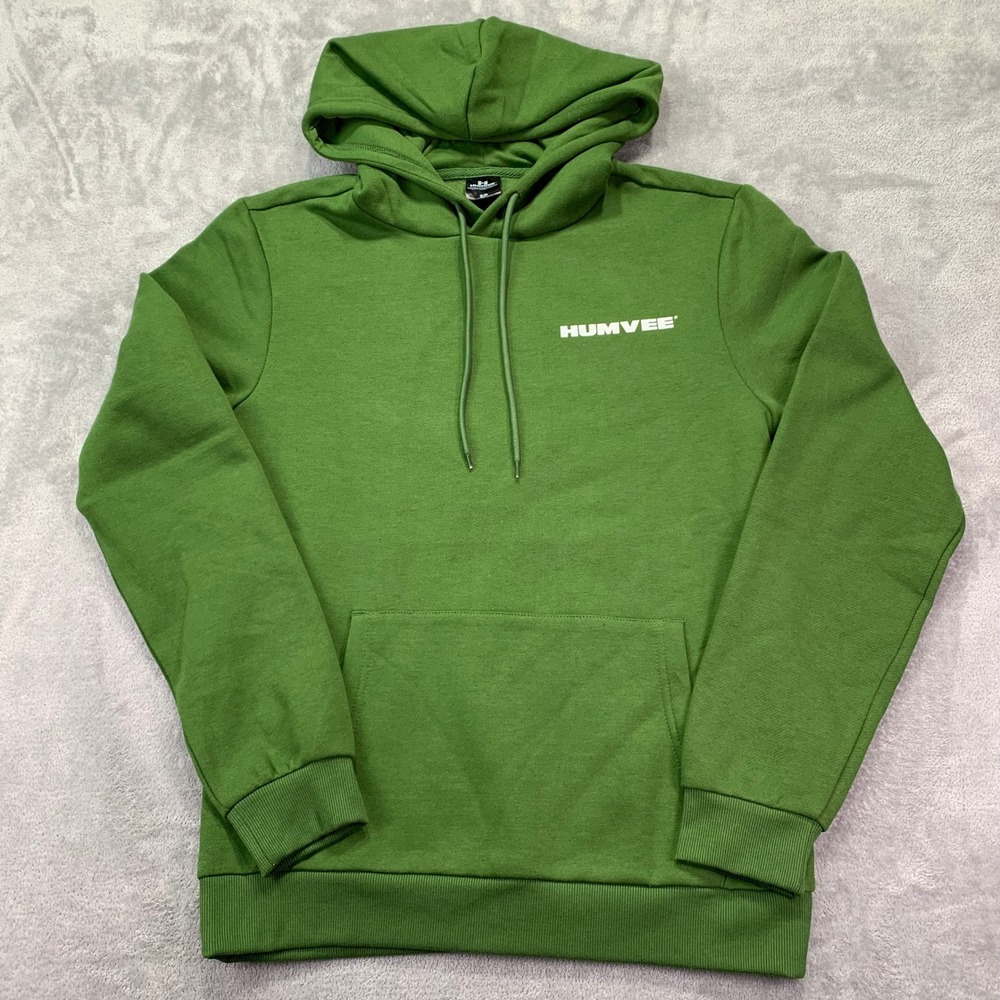 HUMVEE Combat Ready Graphic Hoodie Green Mens Size M Medium Pullover